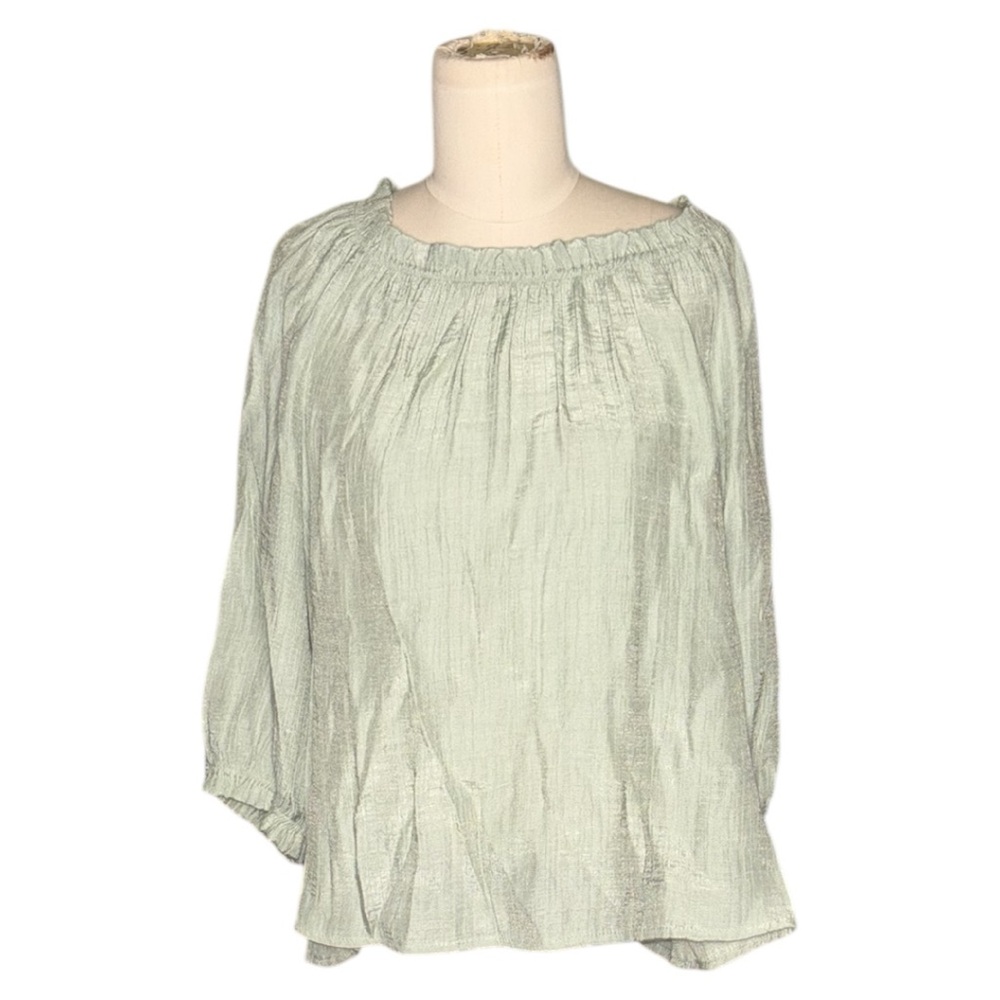 Wonderly Mint Green Ruffle Top